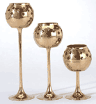3 Piece Brass Votive Holders