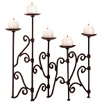 Iron 5 Candle Holder