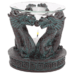 Verdigris Dragons Oil Warmer