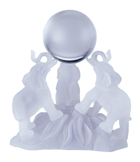 Elephant Crystal Ball Stand